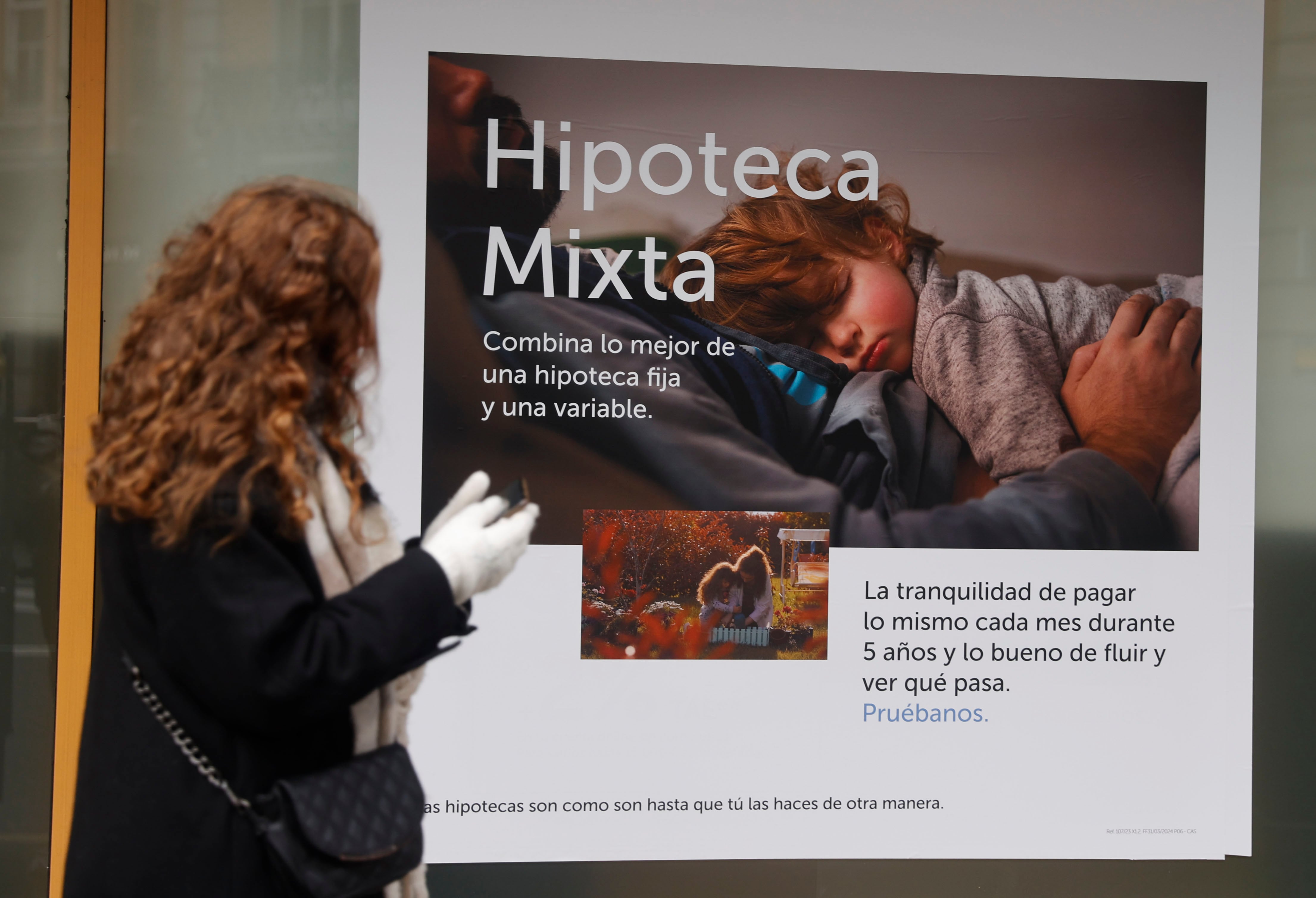 Anuncio de hipotecas de una entidad bancaria.