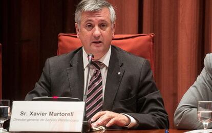 Xavier Martorell, en una comparecencia en el Parlament.