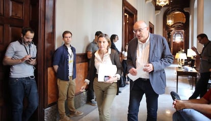La presidenta del Parlament, Carme Forcadell, aquest dimecres.