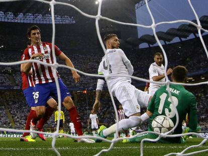 Momento del gol de Sergio Ramos.