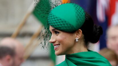 Meghan Markle, el 9 de marzo de 2020 en un servicio religioso en la abadía de Westminster, en Londres.