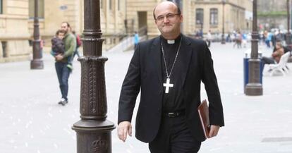 El obispo de San Sebastián, José Ignacio Munilla, tras la conferencia de prensa que ha ofrecido este viernes en San Sebastián