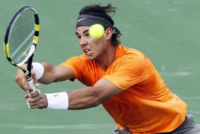 Rafael Nadal, durante su duelo contra Ryan Sweeting.