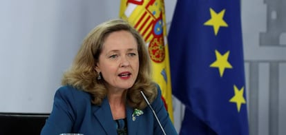 La vicepresidenta del Gobierno Nadia Calviño. 