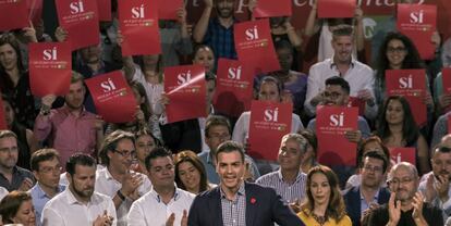 Pedro Sánchez, en un acto del PSOE.