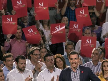 Pedro S&aacute;nchez, en un acto del PSOE.