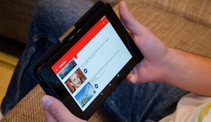 YouTube en un tablet