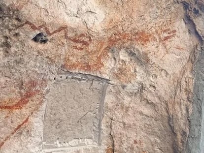 Lugar del que fue extraída la pintura rupestre en Coahuila.