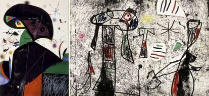 Fotograf&iacute;as del boceto de Mir&oacute; que desapareci&oacute; de la Fundaci&oacute;n del artista en Palma.