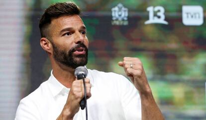 Ricky Martin, en el festival Viña del Mar, en Chile, el domingo. 