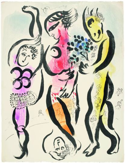 'Los tres acróbatas', 1957.