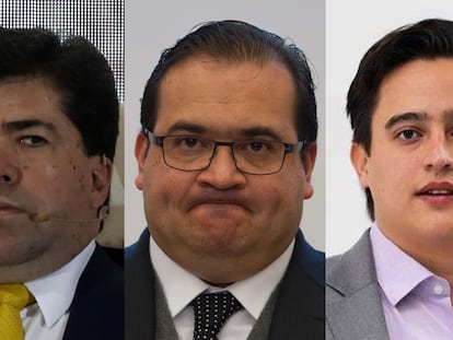 Trade unionist Pedro Haces Barba, ex-governor Javier Duarte and Joaquín Leal, a businessman linked to the Venezuelan regime.