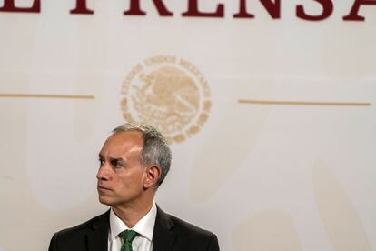 El subsecretario de Salud, Hugo López-Gatell, durante una conferencia de prensa matutina en Palacio Nacional (Ciudad de México), en agosto de 2022.