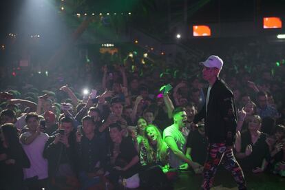 D. Gómez AKA Kaydy Cain en un momento de su actuación del pasado 22 de enero en La Riviera (Madrid). /