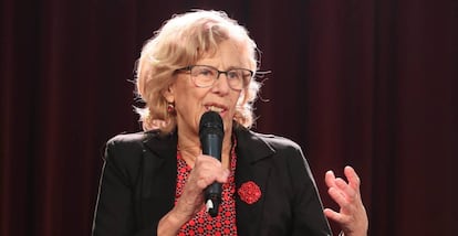 Manuela Carmena presenta la programación Navideña de Madrid.