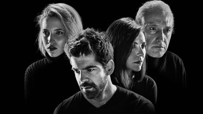 Los actores Miguel Ángel Muñoz, Ana Carlota Fernández , Ana Fernández y Gary Piquer, en 'Arte Nuevo'.