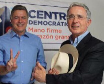 Vélez y Uribe, en un acto de campaña.