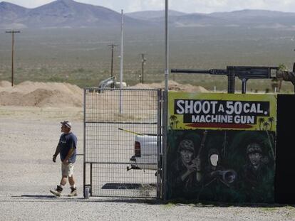 El campo de tiro en White Hills, Arizona, donde muri&oacute; el lunes Charles Vacca.