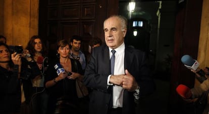 Rafael Blasco, exconsejero de Solidaridad y Ciudadanía, tras declarar ante el Tribunal Superior de Justicia valenciano.