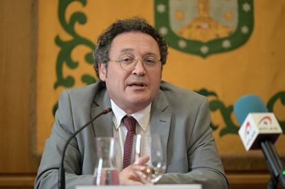 El fiscal general del Estado, Álvaro García Ortiz, durante la clausura de la Escuela de Verano del Ministerio Fiscal, en el Pazo de Mariñán, a 14 de junio de 2024, en Mariñán (A Coruña).