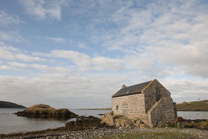 Nesbister Bod, una de las cabañas de pescadores de las Shetland habilitadas como alojamiento.