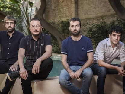 Desde la izquierda, Guillem Gisbert, Arnau Vallvé, Martí Maymó y Roger Padilla, el grupo Manel.