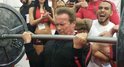 Una de las fotos que sube Arnold Schwarzenegger a su Twitter