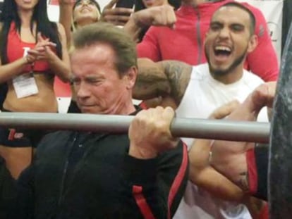 Una de las fotos que sube Arnold Schwarzenegger a su Twitter