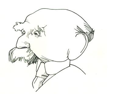 El autor británico Thomas Hardy visto por Loredano.