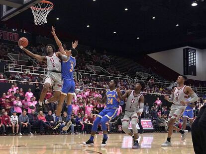 Imagen del partido del 16 de febrero último entre Stanford y UCLA en la primera de las universidades.