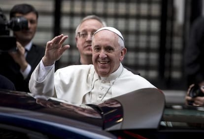 El papa Francisco, ayer en Roma.