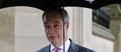 El líder de UKIP, Nigel Farage, el pasado lunes en Londres.
