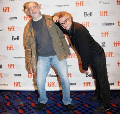 Fernando Trueba y Javier Mariscal durante la presentación de la película de animación 'Chico y Rita' en el Festival de Cine de Toronto (2010).