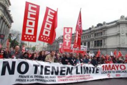 Manifestación del Primero de mayo en Madrid