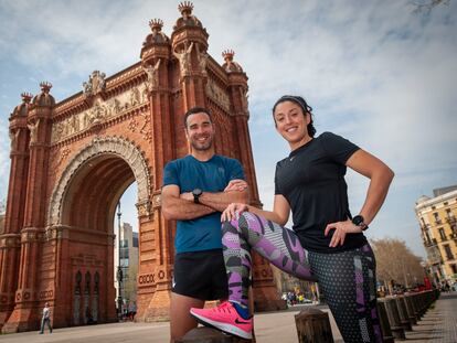 Barcelona, 13/03/2020. Damaris Manuel y Victor Carrilo iban a comeptir en el Maraton de Barceloa, aplazado por el coronavirus. (Foto: JUAN BARBOSA)