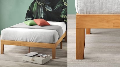 Estructura de cama de madera Feng Shui casa