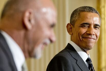 Barack Obama y Ashraf Ghani.