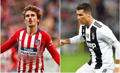 Griezmann y Cristiano Ronaldo