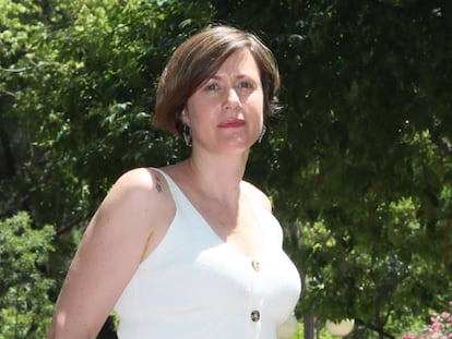 Cristina Linares, este viernes en las dependencias de la Escuela Nacional de la Salud, en Madrid.
