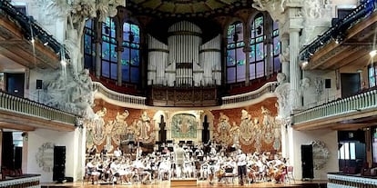 Representación de La bohème, versión concierto, en el Palau.