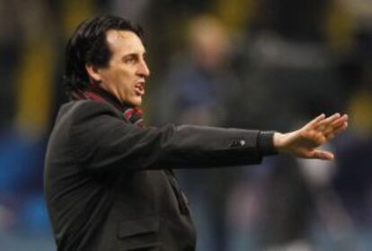 Emery, en el duelo ante el Benfica.