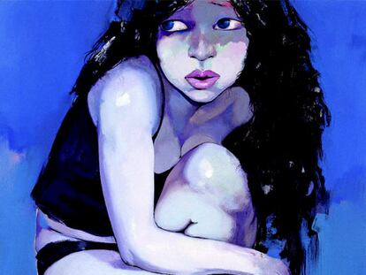 Autorretrato de Zhang Jie. Su melancólica mirada delata la fuerza erótica de la artista.