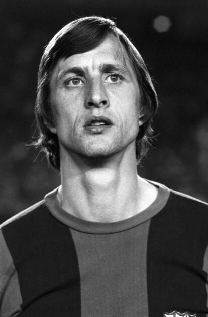 Johan Cruyff no estádio Santiago Bernabéu, em maio de 1978.