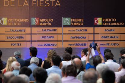 Sorteo de la Feria de Otoño en la Plaza de Toros de Las Ventas.