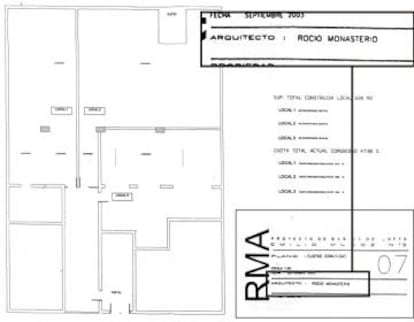 Otro plano en el que Rocío Monasterio asegura que es arquitecta, aunque no firme en el cajetín.