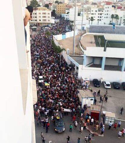 Manifestación multitudinaria en Alhucemas.