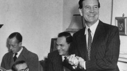 Agent Kim Philby Joking at Press Conference