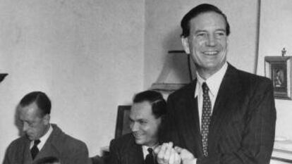 Agent Kim Philby Joking at Press Conference