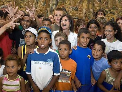 Niños saharauis en el Parlamento vasco