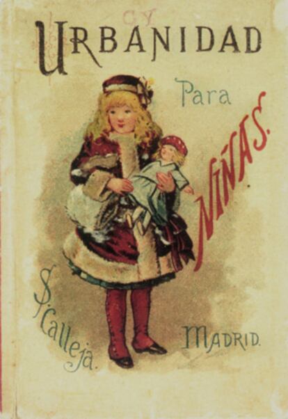 Cubierta del manual de urbanidad para niñas (editorial Calleja, 1886).